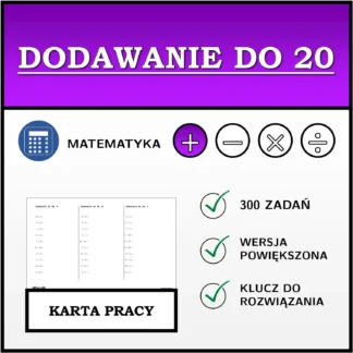 Karta pracy: Dodawanie do 20