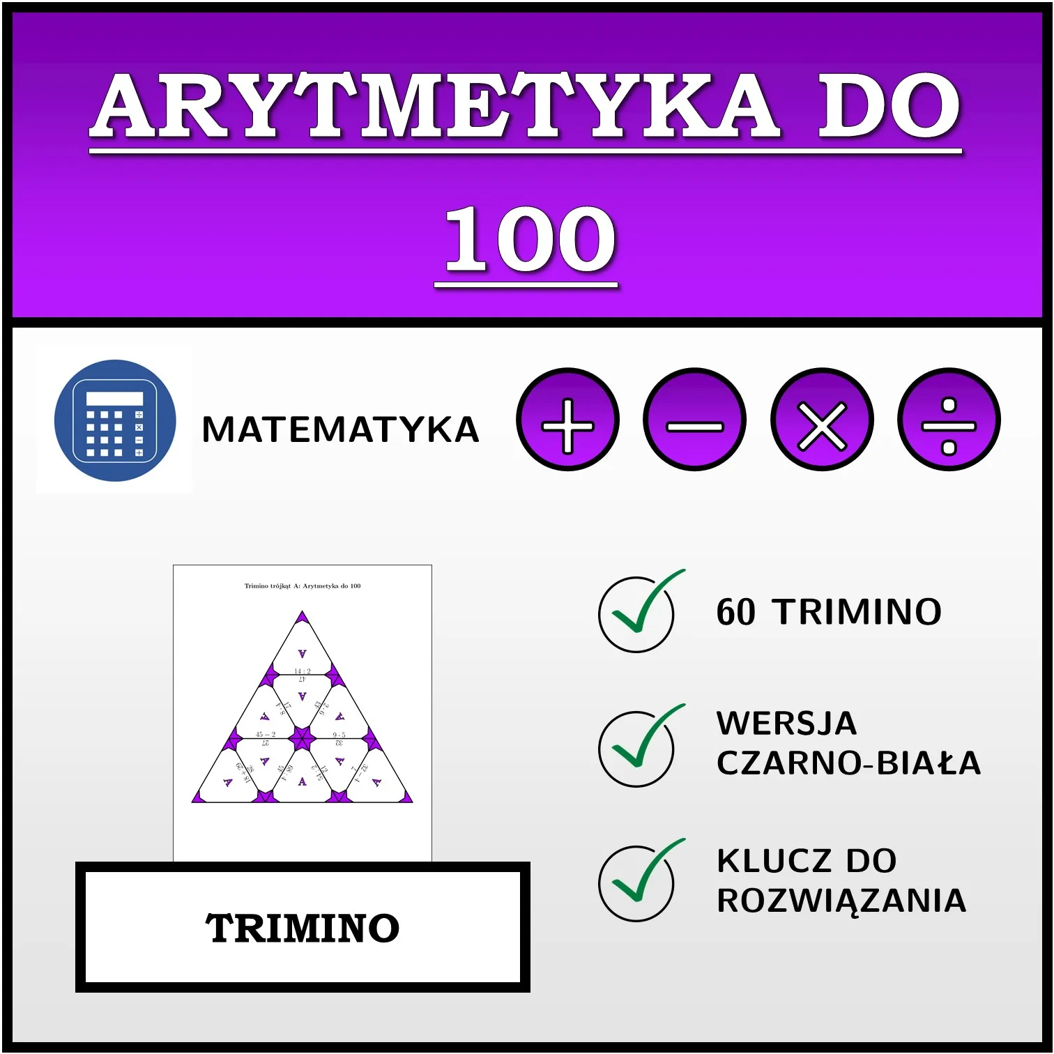Trimino: Arytmetyka do 100