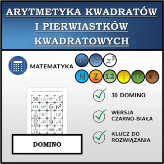 Domino: Arytmetyka kwadratów i pierwiastków kwadratowych