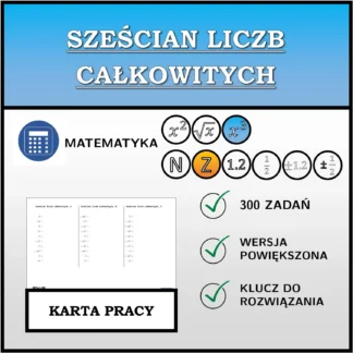 Karta pracy: Sześcian liczb całkowitych