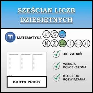Karta pracy: Sześcian liczb dziesiętnych