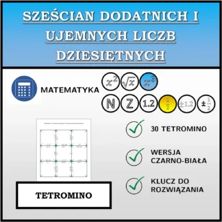 Tetromino: Sześcian dodatnich i ujemnych liczb dziesiętnych