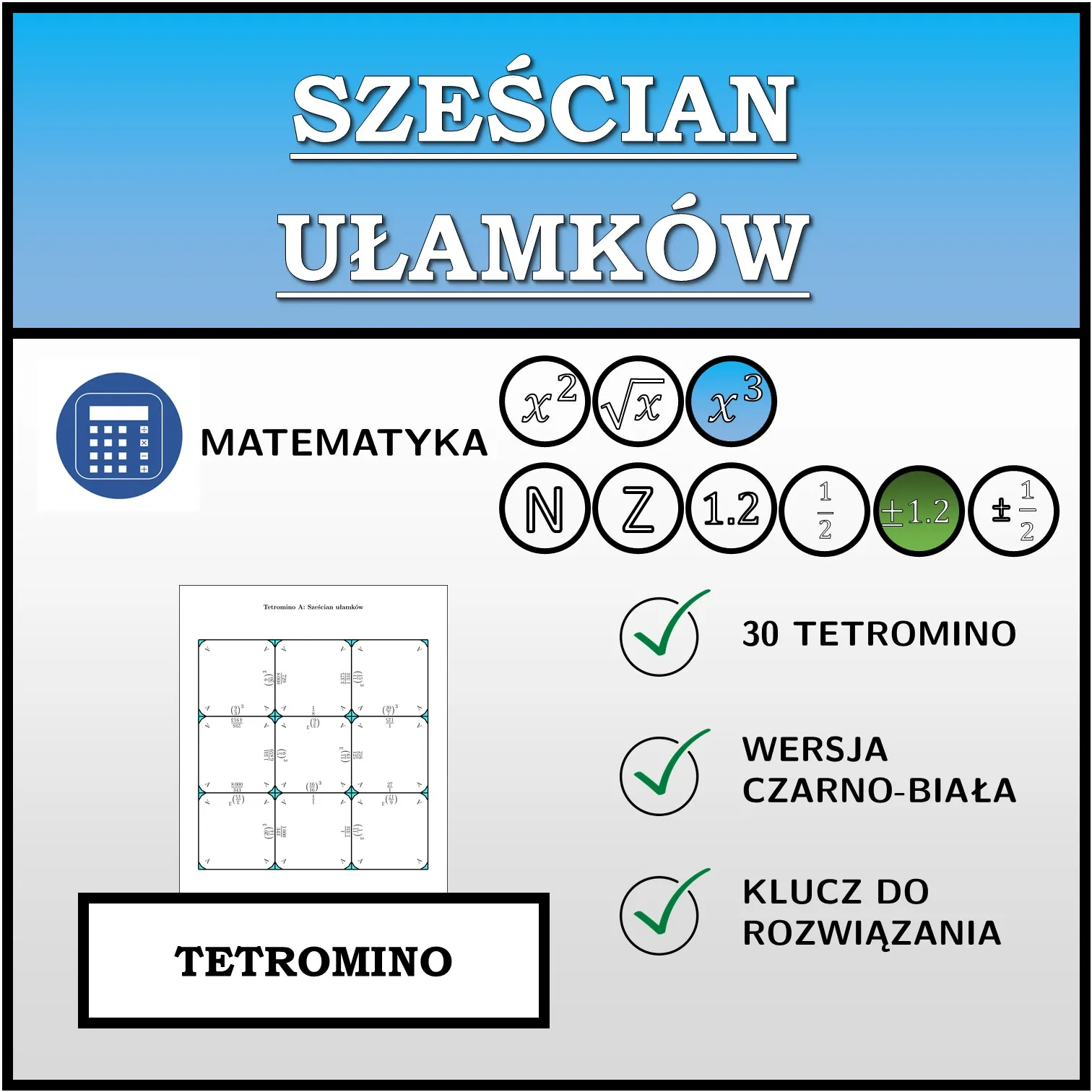 Tetromino: Sześcian ułamków