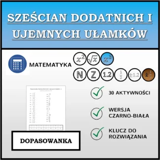 Dopasowanka: Sześcian dodatnich i ujemnych ułamków