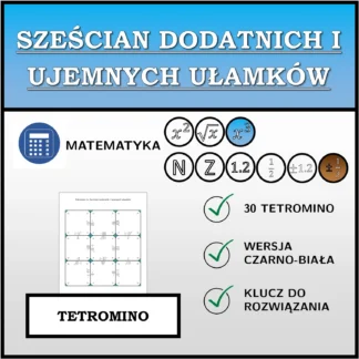 Tetromino: Sześcian dodatnich i ujemnych ułamków