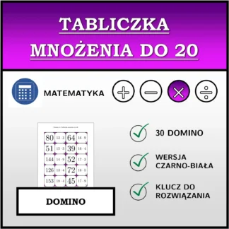 Domino: Tabliczka mnożenia do 20