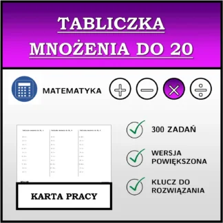 Karta pracy: Tabliczka mnożenia do 20