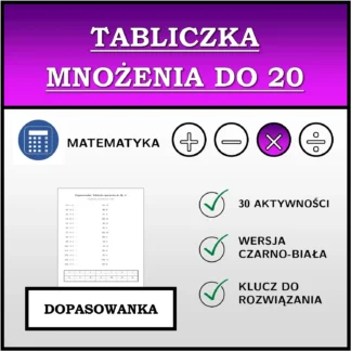 Dopasowanka: Tabliczka mnożenia do 20