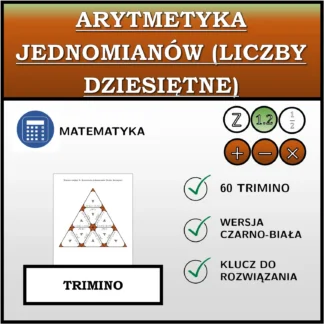 Trimino: Arytmetyka jednomianów (liczby dziesiętne)