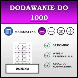 Domino: Dodawanie do 1000