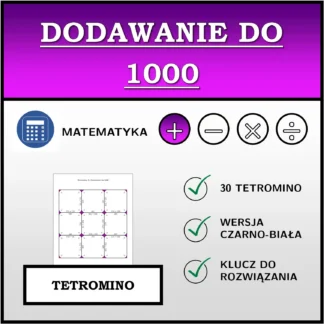 Tetromino: Dodawanie do 1000