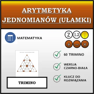 Trimino: Arytmetyka jednomianów (ułamki)