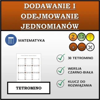 Tetromino: Dodawanie i odejmowanie jednomianów
