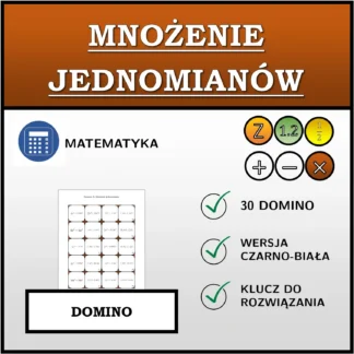 Domino: Mnożenie jednomianów