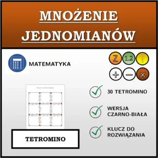 Tetromino: Mnożenie jednomianów