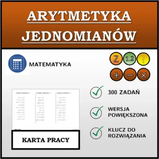 Karta pracy: Arytmetyka jednomianów