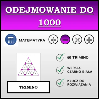 Trimino: Odejmowanie do 1000