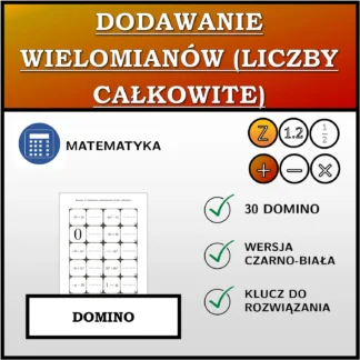 Domino: Dodawanie wielomianów (liczby całkowite)
