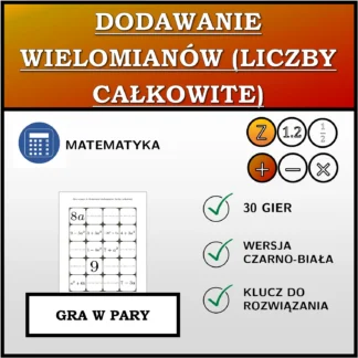 Gra w pary: Dodawanie wielomianów (liczby całkowite)