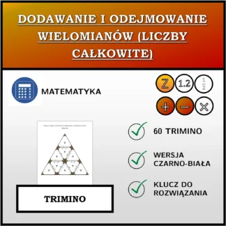 Trimino: Dodawanie i odejmowanie wielomianów (liczby całkowite)