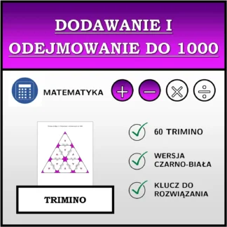 Trimino: Dodawanie i odejmowanie do 1000