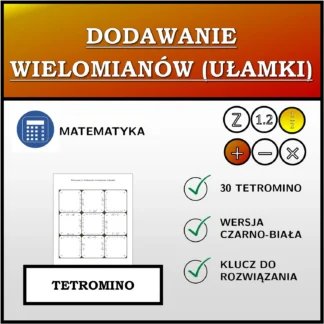 Tetromino: Dodawanie wielomianów (ułamki)