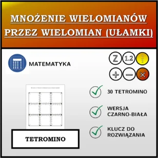Tetromino: Mnożenie wielomianów przez wielomian (ułamki)