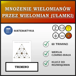 Trimino: Mnożenie wielomianów przez wielomian (ułamki)