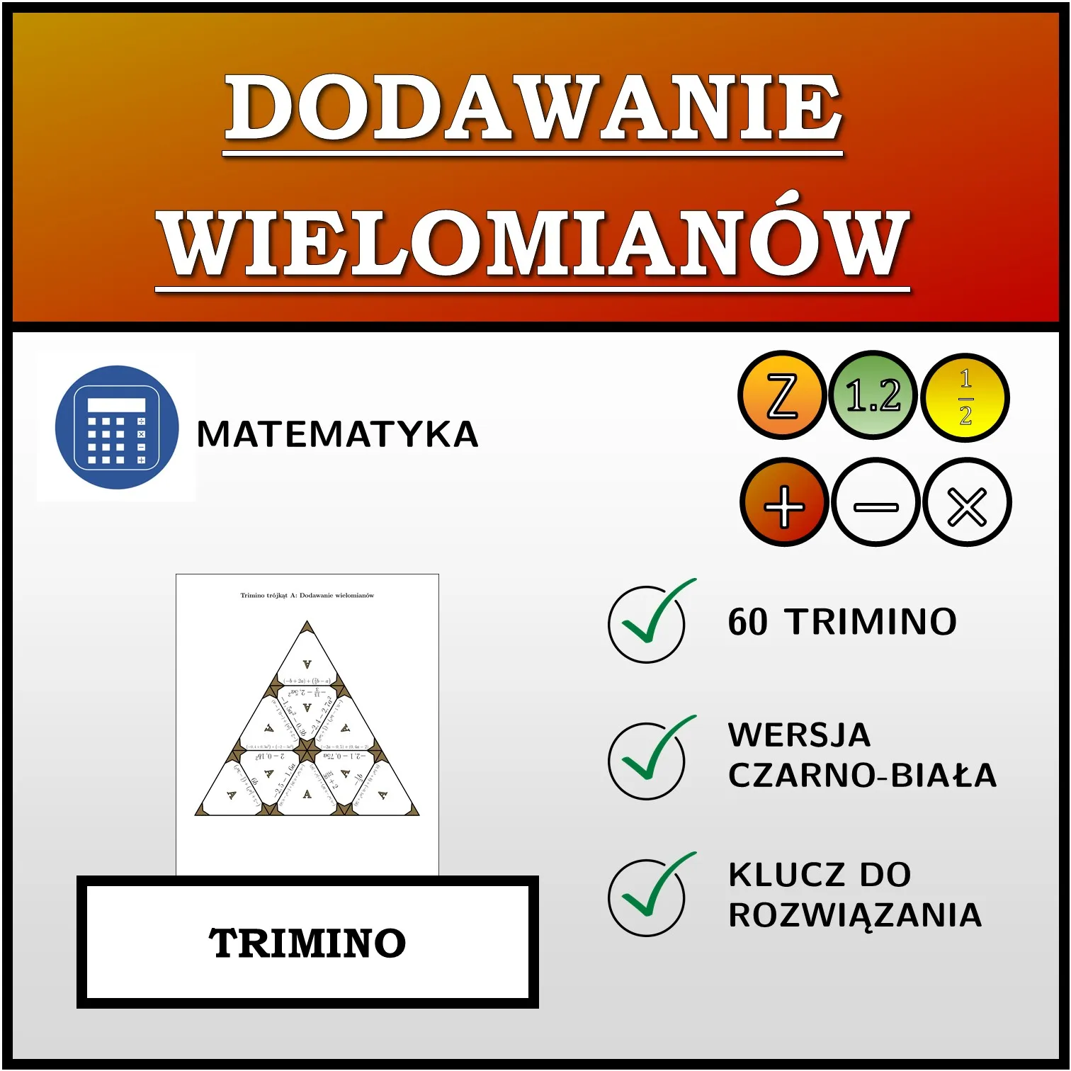 Trimino: Dodawanie wielomianów
