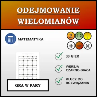 Gra w pary: Odejmowanie wielomianów