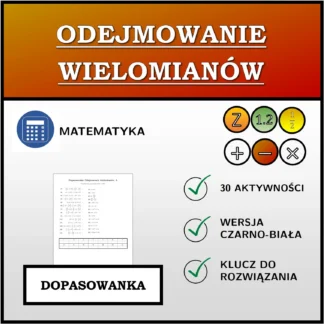 Dopasowanka: Odejmowanie wielomianów