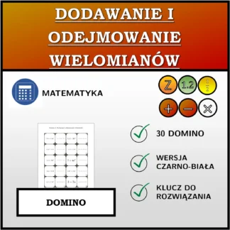 Domino: Dodawanie i odejmowanie wielomianów