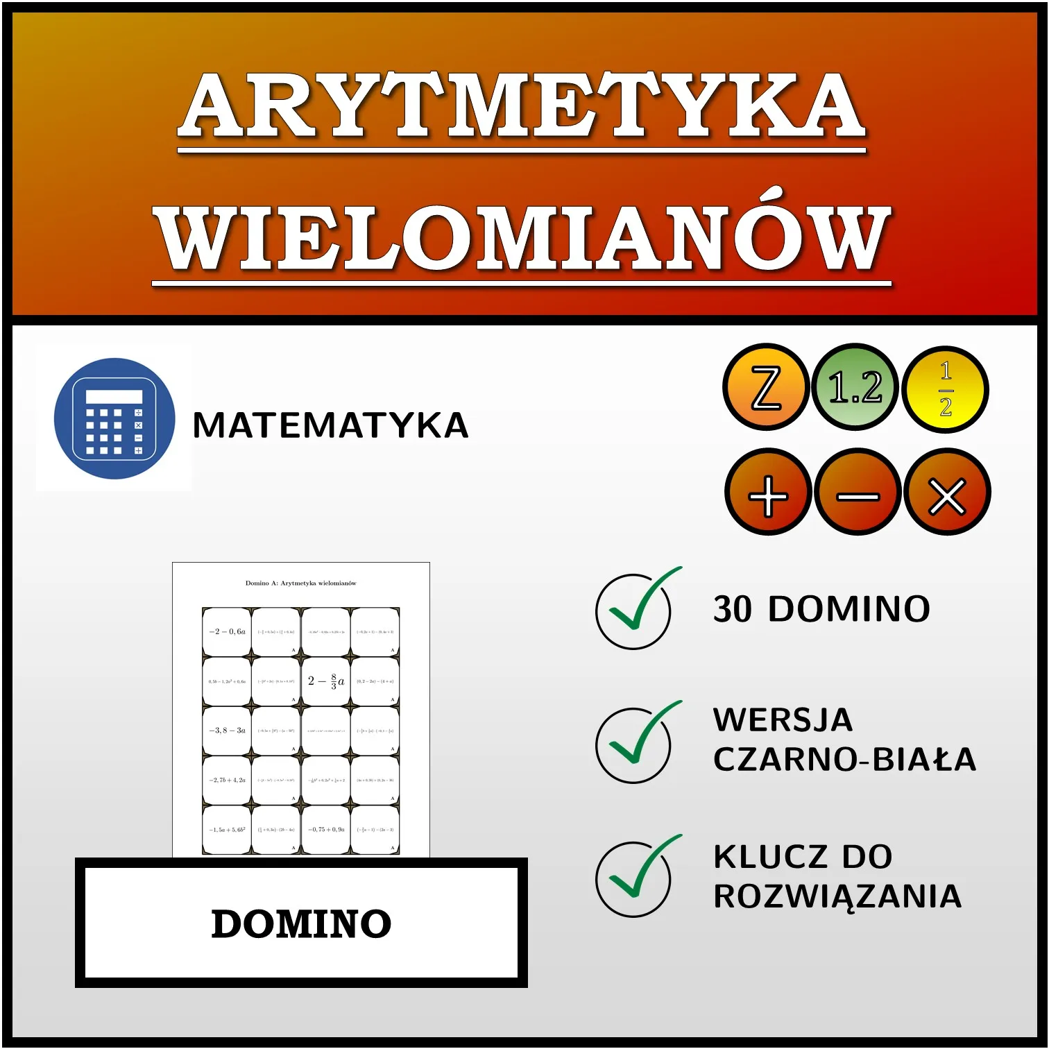 Domino: Arytmetyka wielomianów