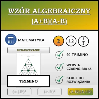 Trimino: Wzór algebraiczny (A+B)(A-B), upraszczanie (liczby całkowite)