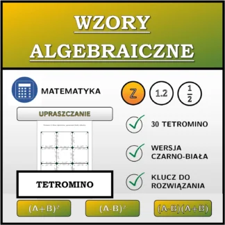 Tetromino: Wzory algebraiczne, upraszczanie (liczby całkowite)
