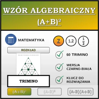 Trimino: Wzór algebraiczny (A+B)², rozkład (liczby całkowite)