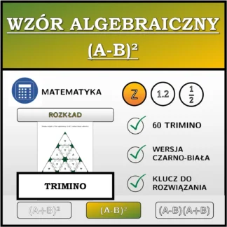 Trimino: Wzór algebraiczny (A-B)², rozkład (liczby całkowite)