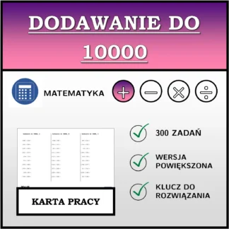 Karta pracy: Dodawanie do 10000