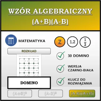 Domino: Wzór algebraiczny (A+B)(A-B), rozkład (liczby całkowite)