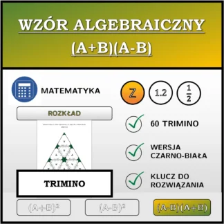 Trimino: Wzór algebraiczny (A+B)(A-B), rozkład (liczby całkowite)