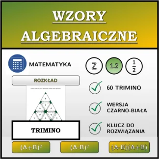 Trimino: Wzory algebraiczne, rozkład (liczby dziesiętne)