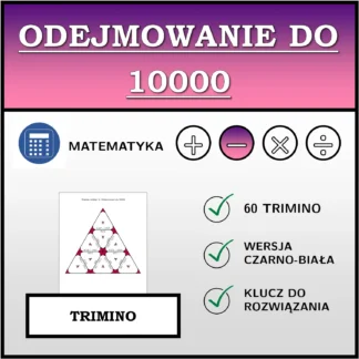 Trimino: Odejmowanie do 10000