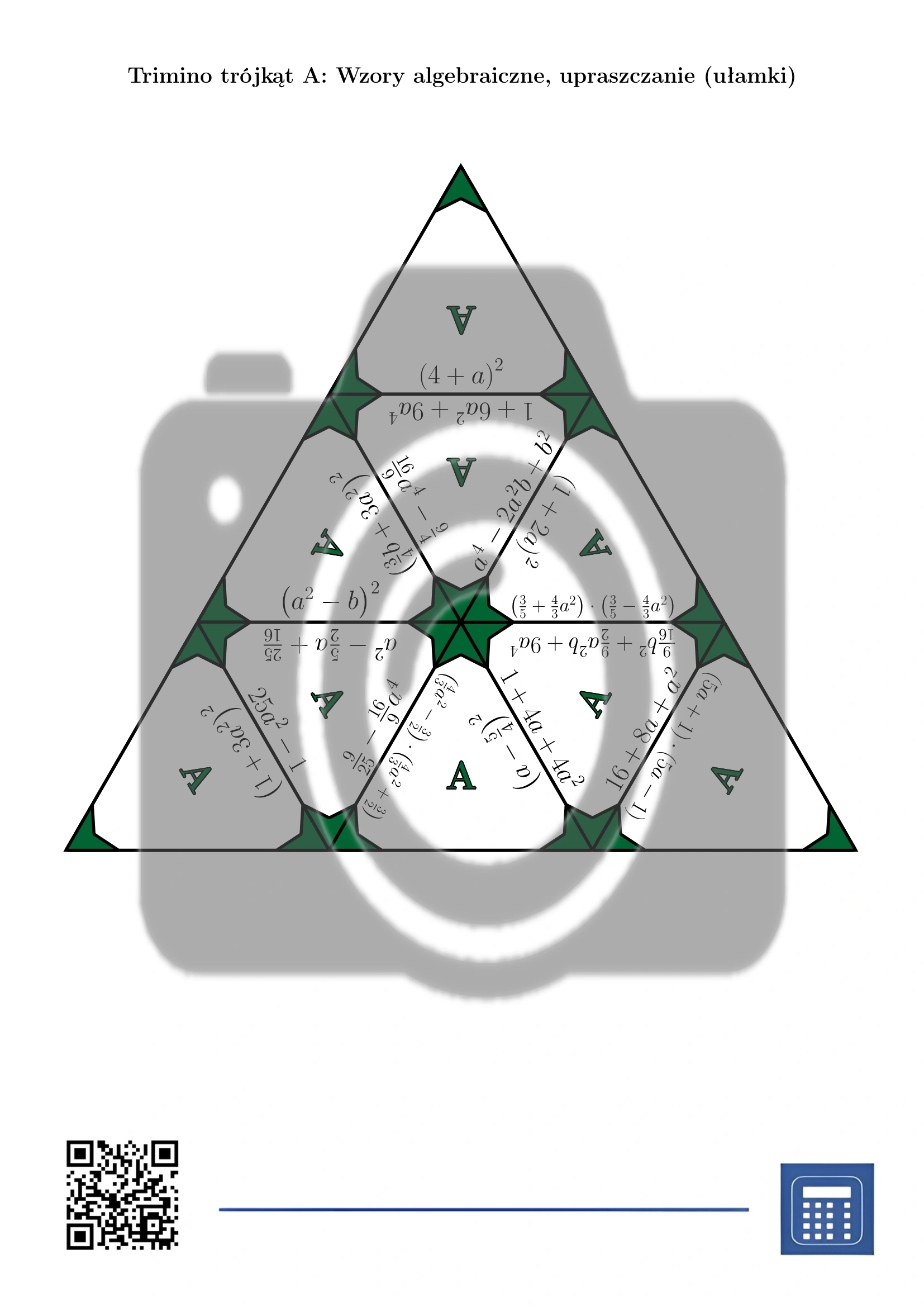 Trimino: Wzory algebraiczne, upraszczanie (ułamki) - obrazek 2