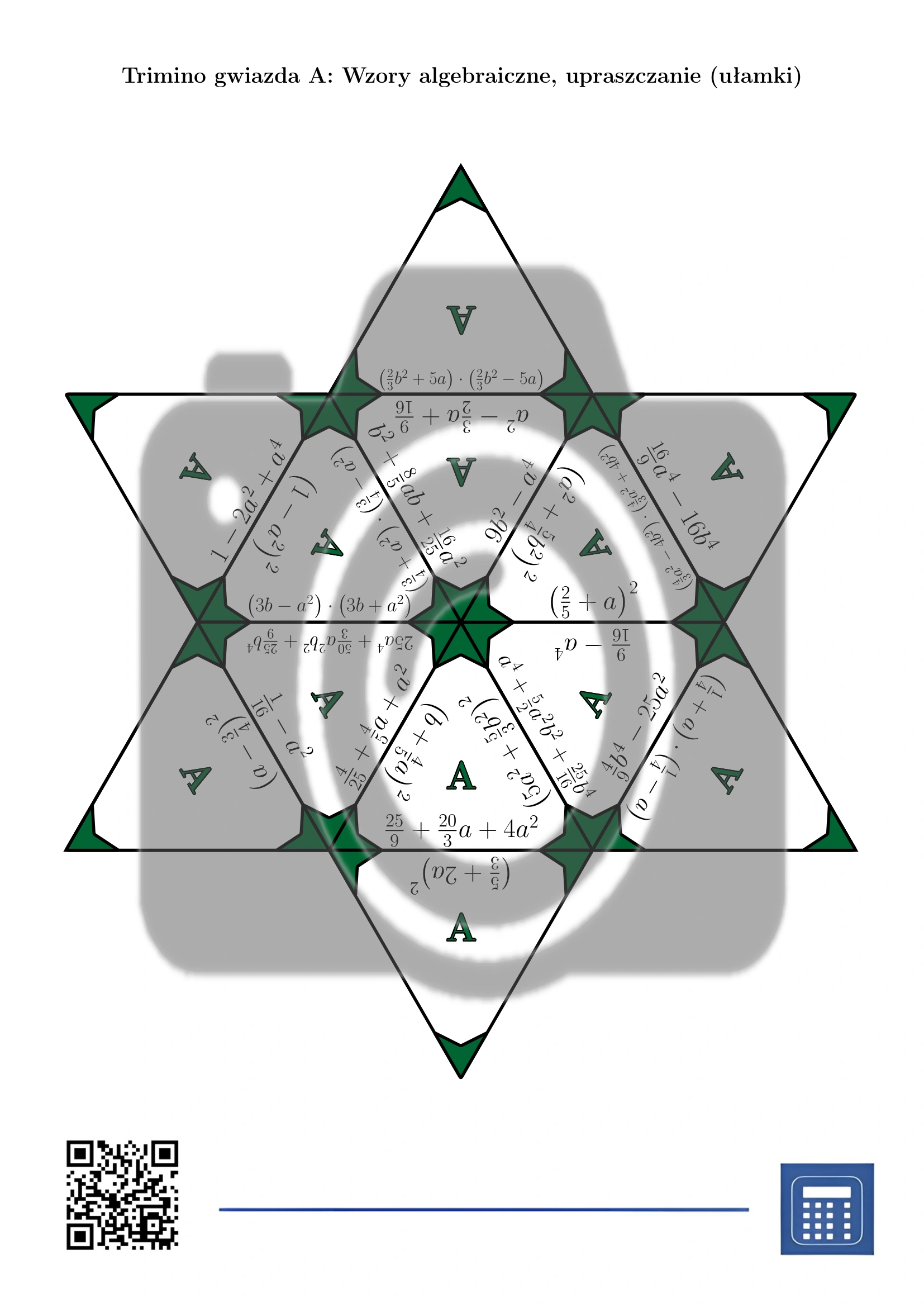 Trimino: Wzory algebraiczne, upraszczanie (ułamki) - obrazek 4