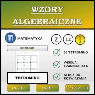 Tetromino: Wzory algebraiczne, rozkład (ułamki)