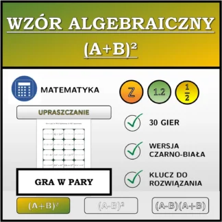 Gra w pary: Wzór algebraiczny (A+B)², upraszczanie