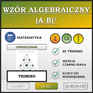 Trimino: Wzór algebraiczny (A-B)², upraszczanie