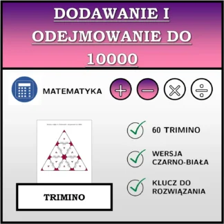 Trimino: Dodawanie i odejmowanie do 10000