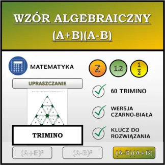 Trimino: Wzór algebraiczny (A+B)(A-B), upraszczanie