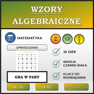 Gra w pary: Wzory algebraiczne, upraszczanie